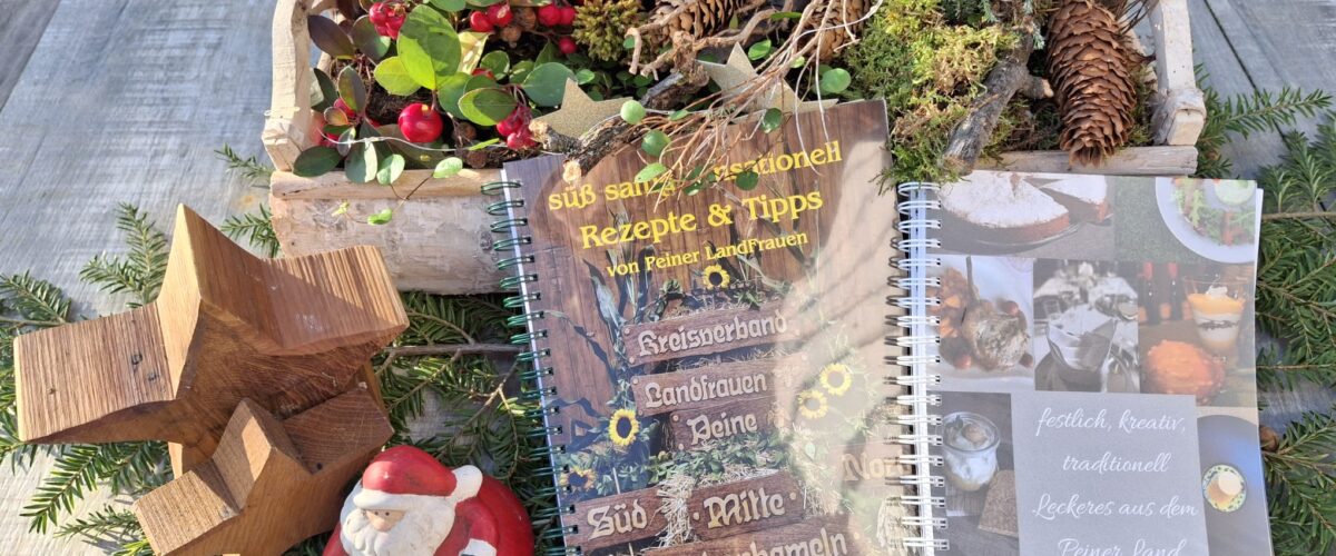 Kochbücher/ weihnachtliche Optik